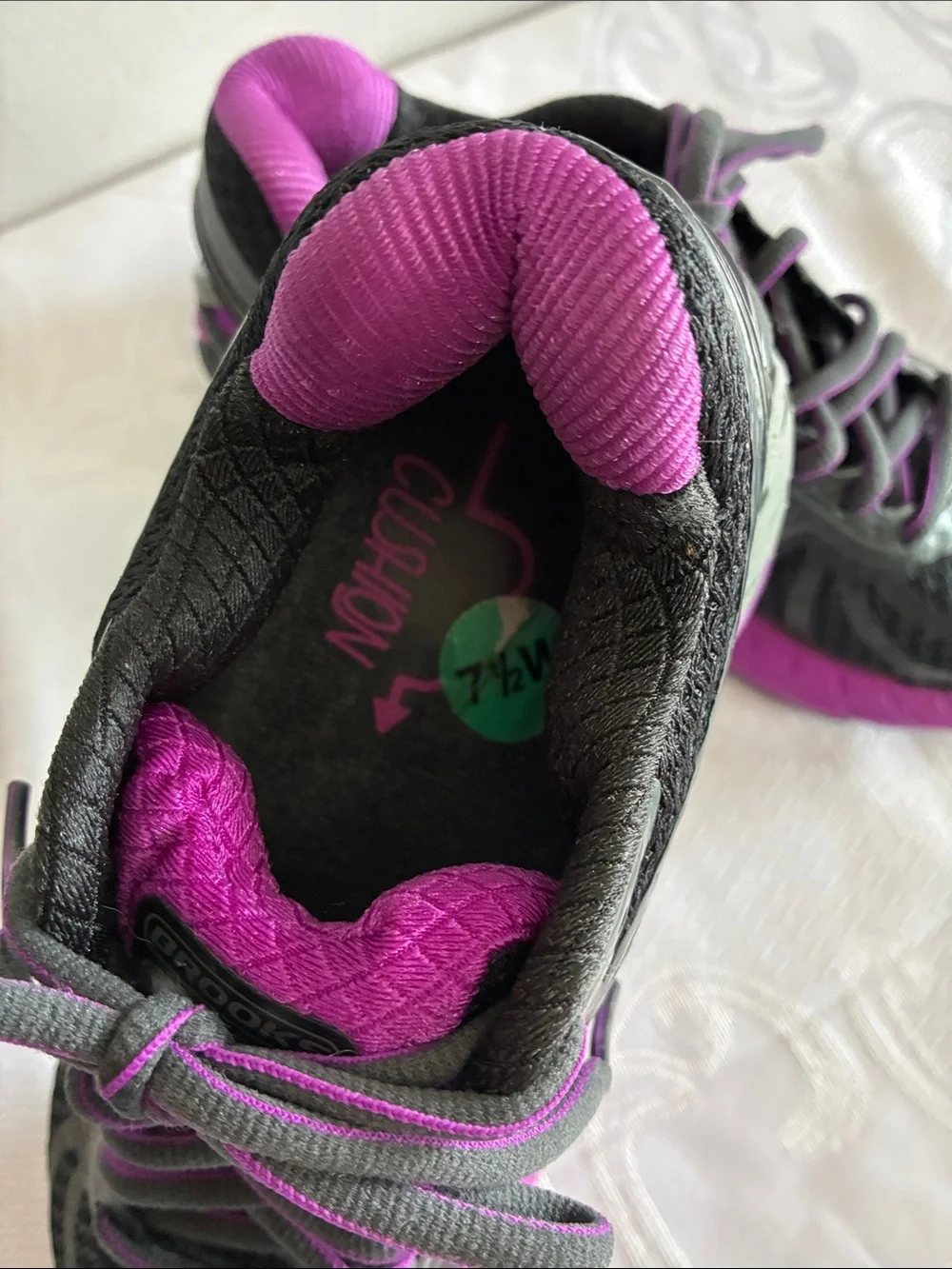 Brooks Women's Black and Purple Running Shoes Brooks Ariel